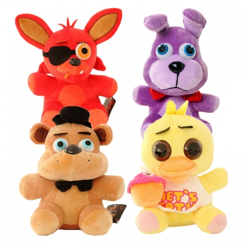 Five Nights At Freddy's Toy FNAF Freddy Fazbear Foxy Bonnie Chica Plush Toys Soft Stuffed Doll 25cm/10Inch