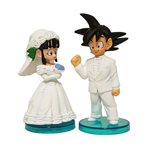Dragon Ball Goku ChiChi Wedding Action Figures PVC Toys 2Pcs Set