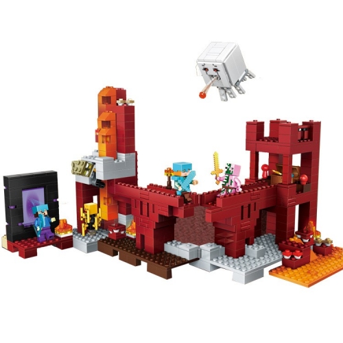 My World The Nether Fortness Building Blocks Mini Figure Toys Kids Gift 578Pcs Set 81122