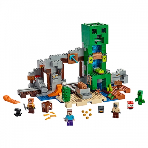 My World The Creeper Mine Building Blocks Mini Figure Toys 851Pcs Set 81137