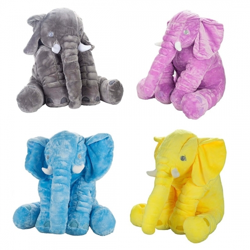 Plush Elephant Toy Baby Soft Back Cushion Stuffed Animal Pillow