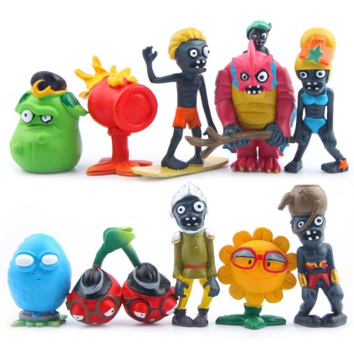 10Pcs Set Plants vs Zombies 2 Toys PVC Mini Figures Display Toys PVC Decorations