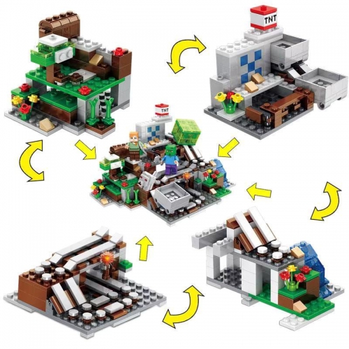 My World The Small Mountain Cave Building Blocks Mini Figures Toys Set 30090