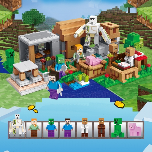 My World Compatible Small Village Building Block Toys Mini Figures Set 30086