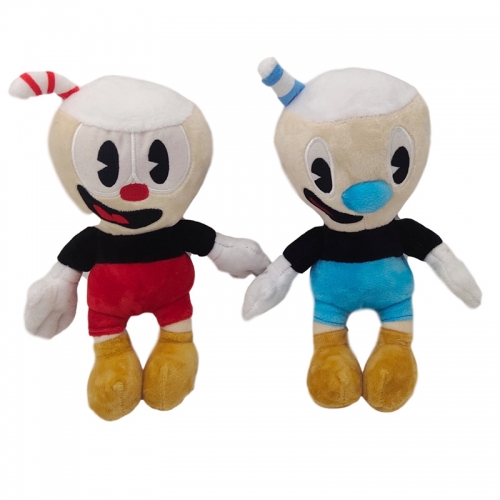 Cuphead Mugman Plush Toys Mecup and Brocup Stuffed Dolls 25cm/10Inch Tall