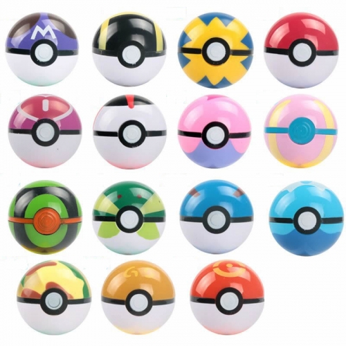 13Pcs Set Pokémon Pokemon Balls Action Figures Pokeballs Mini Models Classic Anime Pikachu Super Master Toys 7CM/2.8Inch