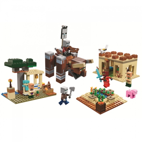 My World The Illager Raid Compatible Building Blocks Mini Figure Toys 562Pcs Set SJ003