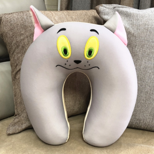 Comfort Foam Particles U Neck Travel Pillow Cute Cartoon Pattern - Tom Cat