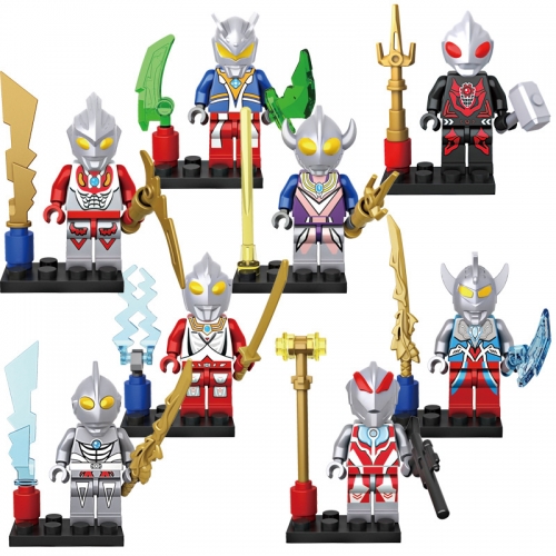 8-Pack Ultraman Building Blocks Mini Figures Kids Bricks Toys Set LG128