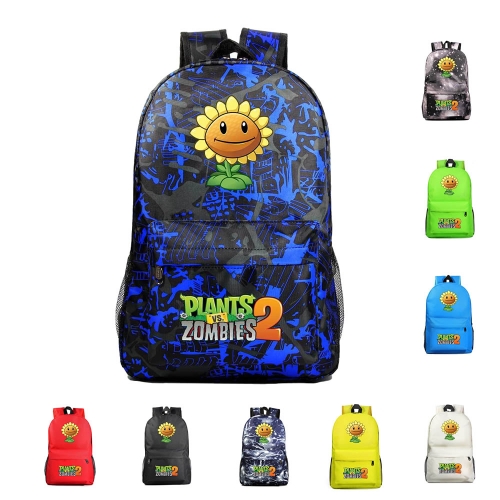 Plants Vs Zombies Sunflower Backpacks Shoulder Rucksacks Schoolbags 17Inch