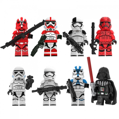 Star Wars The Clone Troopers Block Mini Figure Toys Compatible 8Pcs Set KT1034