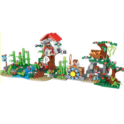 My World The The Panda Tree House Compatible Assembly Building Blocks Mini Figure Toys SX1027 / SX1028