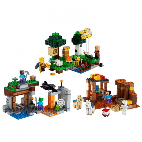 My World The Bee Farm / The Abandoned Mine / The Trading Post Compatible Building Blocks Mini Figure Toys