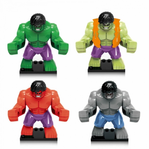 4Pcs Set Marvel Super Heroes Hulk Compatible Minifigures Block Mini Figure Toys EG18004