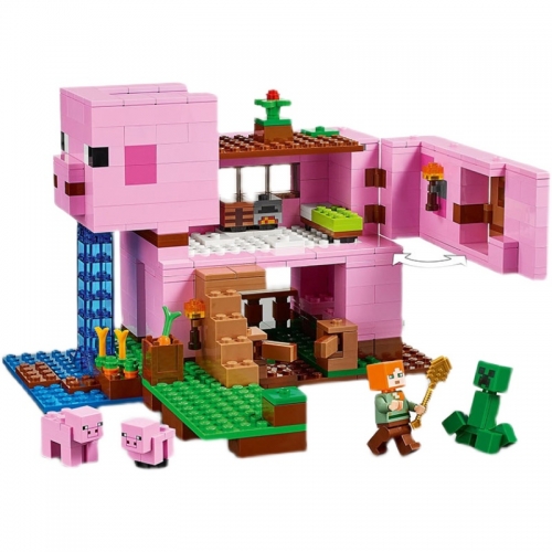My World The Pig House Building Blocks Mini Figure Toys Kids Gift 492Pcs Set