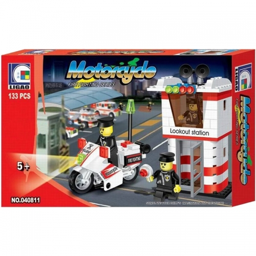 Fire Fighting Series Motorcycle Building Blocks Mini Figure Toys Compatible 133Pcs Set 040811