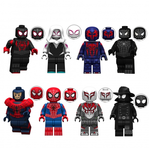 Spider-Man Into the Spider-Verse Blocks Mini Figures Compatible Block Toys 8Pcs Set KT1016