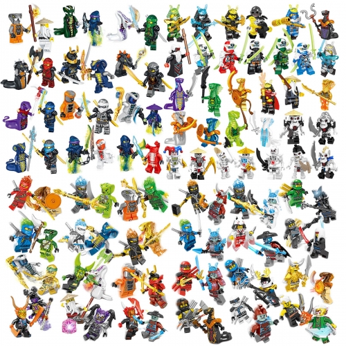 104Pcs Set Ninjago MOC Compatible Minifigures Building Blocks Mini Figure Toys