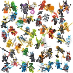 48Pcs Set Ninjago MOC Compatible Minifigures Building Blocks Mini Figure Toys