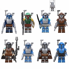 8Pcs Star Wars Bounty-Hunter Series Compatible Building Blocks Mini Figure Toys KT1041