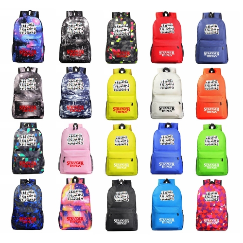 Stranger Things Pattern 18Inch Fashionable Backpacks Shoulder Rucksacks Schoolbags