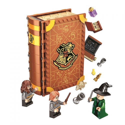 Harry Potter Compatible Playbook Building Kit Hogwarts Moment Transfiguration Class Blocks Mini Figure Toys 241Pcs Set 6081