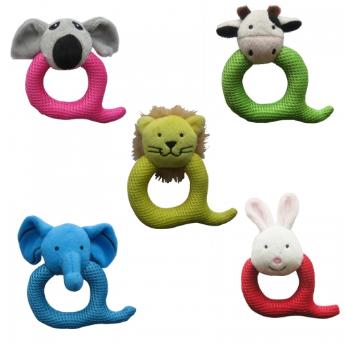 Q Shaped Eyelet Fabric Pet Dog Toys 12cm