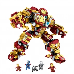 Mech Armor MK42 Iron Man Compatible Building Kit DIY Blocks Figure Toys 858Pcs Set 76061