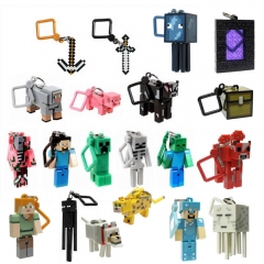 My World Game Characters Action Figures Mini Toys with Key Chains 1st/2nd Version