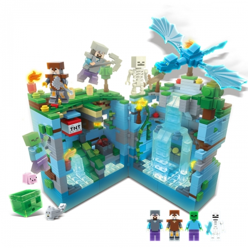 My World The Underwater City Compatible Building Blocks Mini Figures Toys with LED Light 898Pcs NO.696