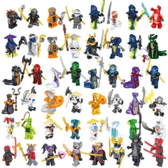 48Pcs Ninjago MOC Minifigures Building Blocks Mini Figure Toys for Kids Gift
