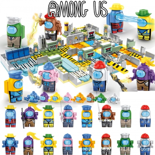 8-In-1 Among Us The Space Power Station Building Blocks Kit Mini Figures Toys 82296