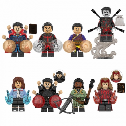 8Pcs Super Heroes Minifigures Building Blocks Doctor Strange Mordo Mini Figure Toys Set KT1057
