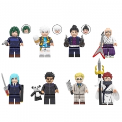 8Pcs Jujutsu Kaisen Anime Minifigures Building Blocks Mini Figures DIY Bricks Toys WM6149