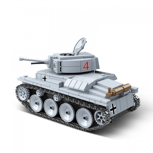 Military WW2 Tanks Series Building Blocks LT-38 PZKPFW 38(T) Tank Playset with Mini Figures 535Pcs Set 100082
