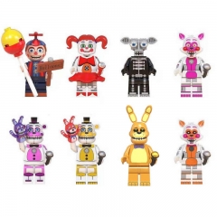 8Pcs Set Five Nights At Freddy's Compatible FNAF Block Mini Figure Toys WM6097
