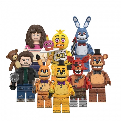 8-Pack Five Nights At Freddy's Abby Mike Chica Minifigures Building Blocks Mini Figure Toys WM6170