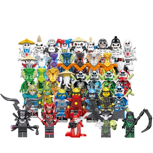 37Pcs Ninjago MOC Anime Movie Building Blocks Mini Figures DIY Bricks Dolls Kids Educational Toys Set