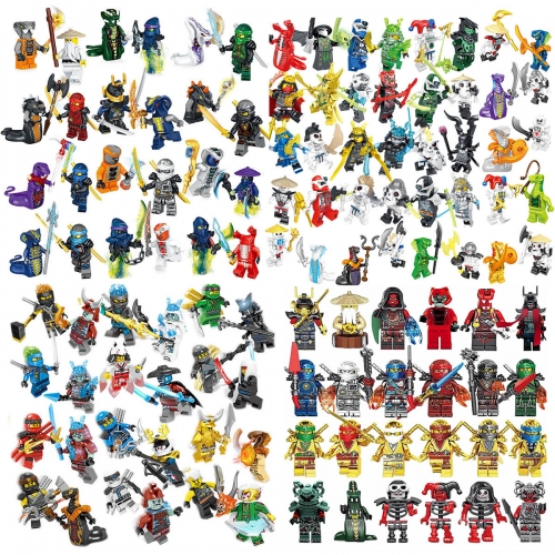 112Pcs Set Ninjago MOC Compatible Minifigures Building Blocks Mini Figure Toys