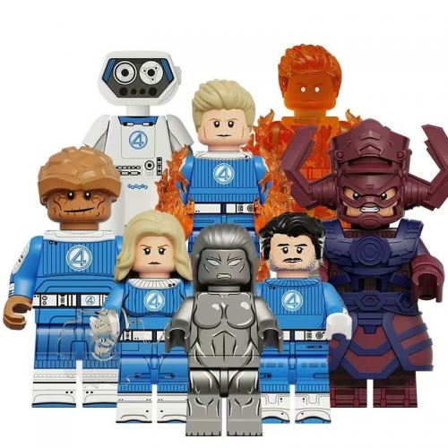 8-Pack Super Heroes The Fantastic Four Mini Action Figures Building Blocks Kids Toys DIY Bricks Set KDL847
