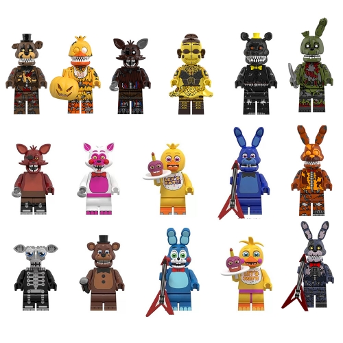 16-Pack WM Blocks Minifigures Five Nights At Freddy's FNAF Building Block Mini Figures Kids Toys Set WM6171 WM6173 16-Pack WM Blocks Minifigures Five Nights At Freddy's FNAF Building Block Mini Figures Kids Toys Set WM6171 WM6173