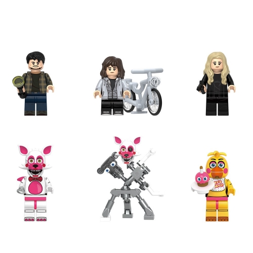 6-Pack Five Nights At Freddy's Mike Abby Venessa Mangle Chica Foxy Building Blocks FNAF Mini Action Figures Toys Set V1005 6-Pack Five Nights At Freddy's Mike Abby Venessa Mangle Chica Foxy Building Blocks FNAF Mini Action Figures Toys Set V1005