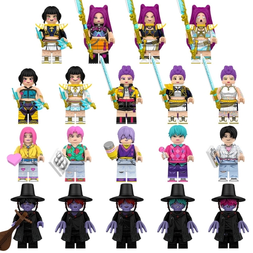 KPop Demon Hun-ters Mini Figures Building Blocks Mira Rumi Zoey Brick Dolls Model Kids Toys KPop Demon Hun-ters Mini Figures Building Blocks Mira Rumi Zoey Brick Dolls Model Kids Toys