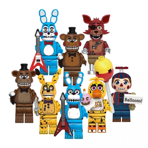 8-Pack Five Nights At Freddy's Mini Figures FNAF Building Blocks Chica Bonnie Foxy Chica Kids Educational Toys Set V1004 8-Pack Five Nights At Freddy's Mini Figures FNAF Building Blocks Chica Bonnie Foxy Chica Kids Educational Toys Set V1004