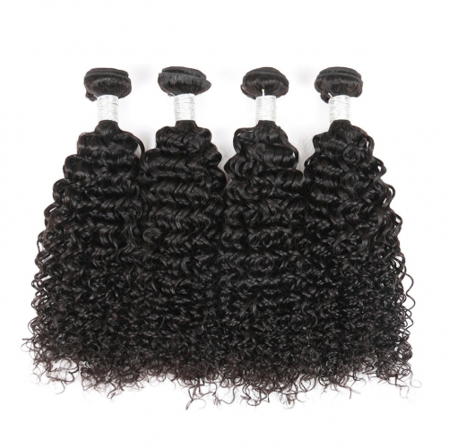 LSS Human Hair Jerry Curly Bundles Natural Color