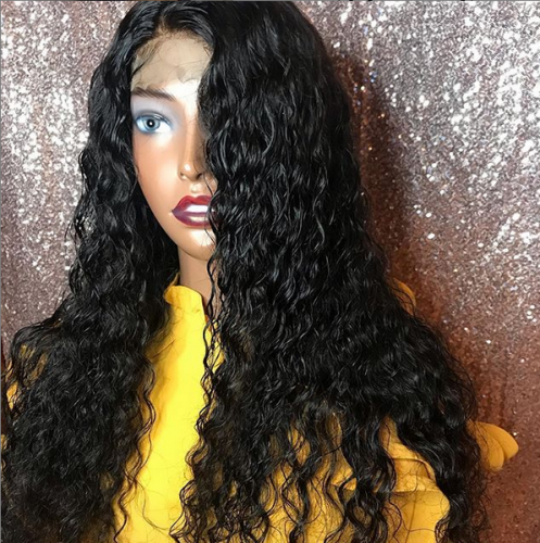 LSS Human Hair Curly Wig