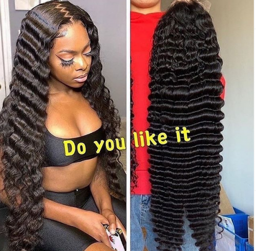 LSS Human Hair Deep Wave Wig