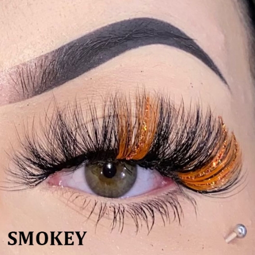 SMOKEY（20MM GLITTER TWO TONE SILK）