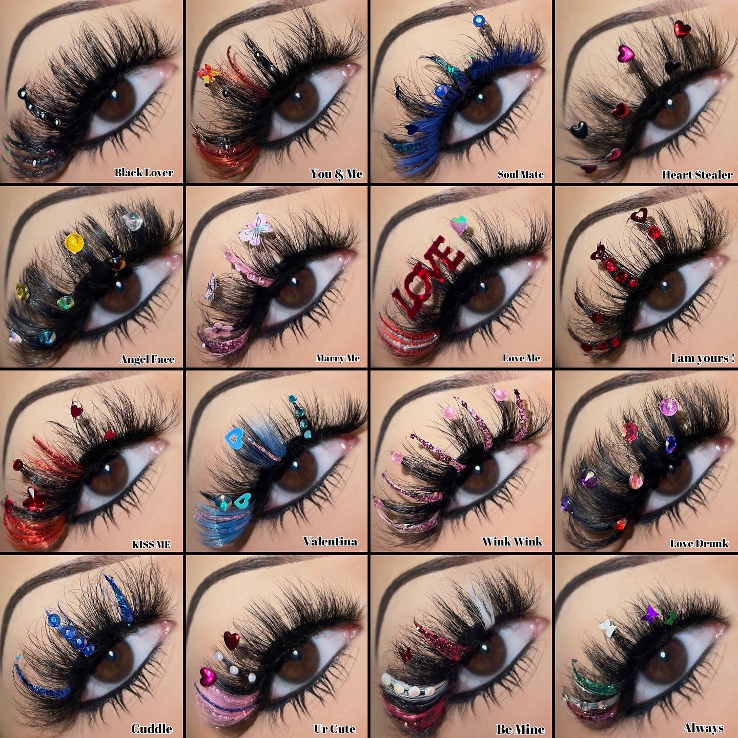 Valentines Lash Book (16 pairs)