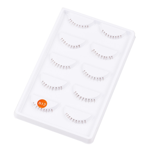 B12：5 pack Bottom Lashes  (brown colors)